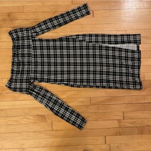 plaid off shoulder mini dress long sleeve bodycon